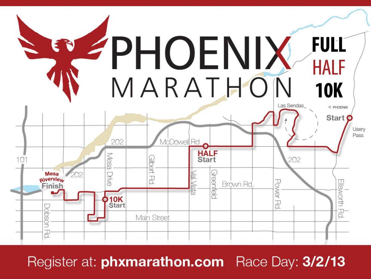 kaart, Phoenix maratonil